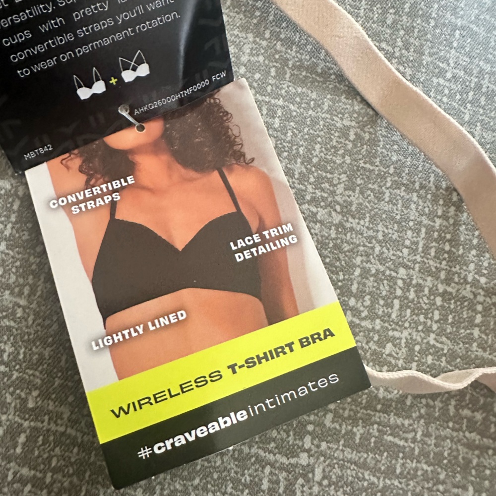 Maidenform Wireless T-Shirt Bra 36B Nude Beige Lightly Lined Straps NEW - Picture 7 of 9